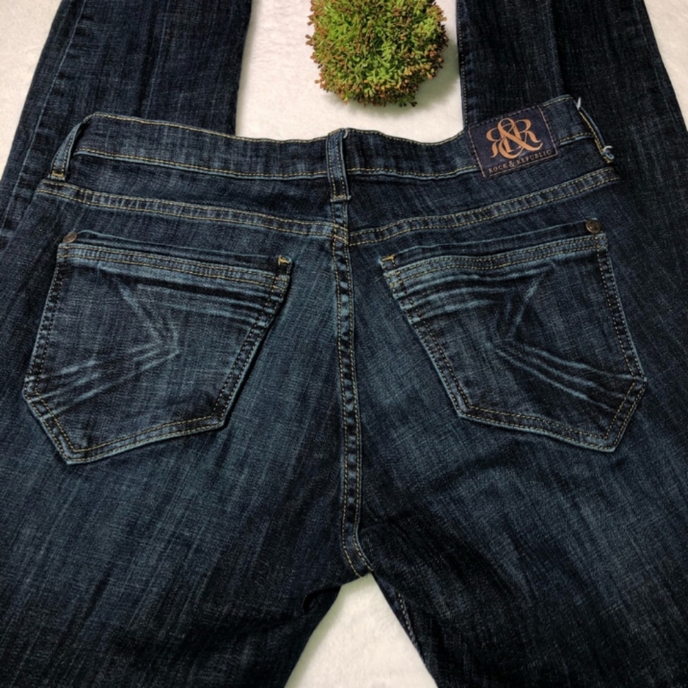 Rock & Republic Emo Distressed Boyfriend Jeans